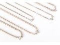 Collection Of Assorted Foxtail, Box And Rope Chain Necklaces, Varying Lengths