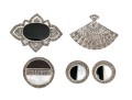 Striking Collection Of Sterling Silver And Marcasite Jewelry Pieces
