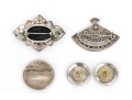 Striking Collection Of Sterling Silver And Marcasite Jewelry Pieces