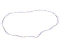 Lovely Sterling Silver, Blue Lace Agate And Amethyst Opera Length Bead Necklace