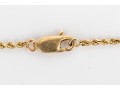 14k Yellow Gold Classic Rope Link Matinee Length Chain Necklace