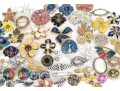 Collection Of Assorted Colorful Vintage Brooches And Brooch And Earrings Sets