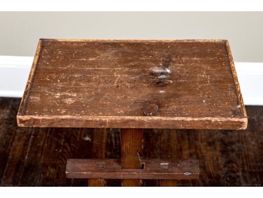 Antique American Ratchet Style Candle Stand