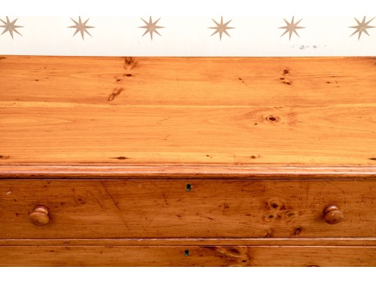 19th C. Country Cottage Pine Chest, Ca. 1850