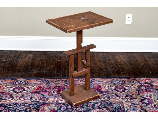 Antique American Ratchet Style Candle Stand