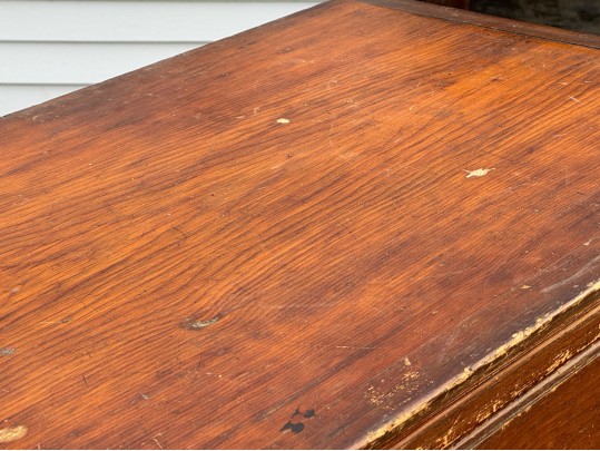 Antique American Cherry Finished Pine Chest, 1790-1820