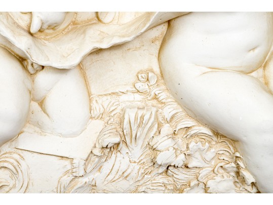Fiberglass Neoclassical Wall Hanging, Four Cherubs