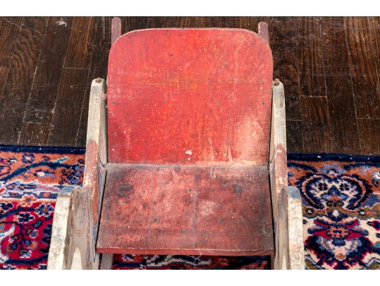 Adorable Antique American Children's Double Rocking Horse, Ca 1890-1920