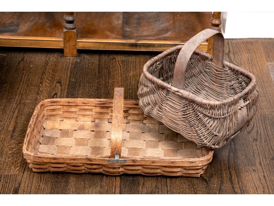 Collection Of Seven Antique American Woven Baskets