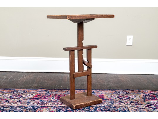 Antique American Ratchet Style Candle Stand