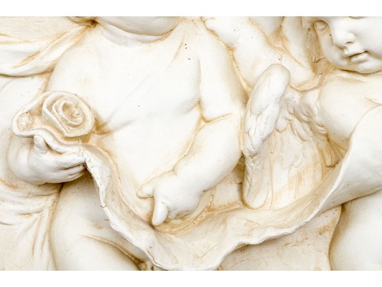 Fiberglass Neoclassical Wall Hanging, Four Cherubs