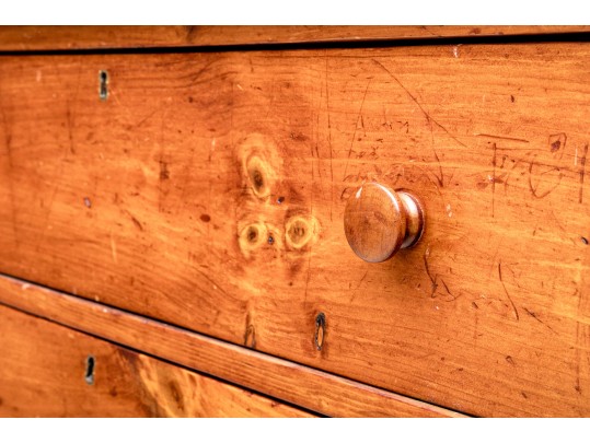 19th C. Country Cottage Pine Chest, Ca. 1850