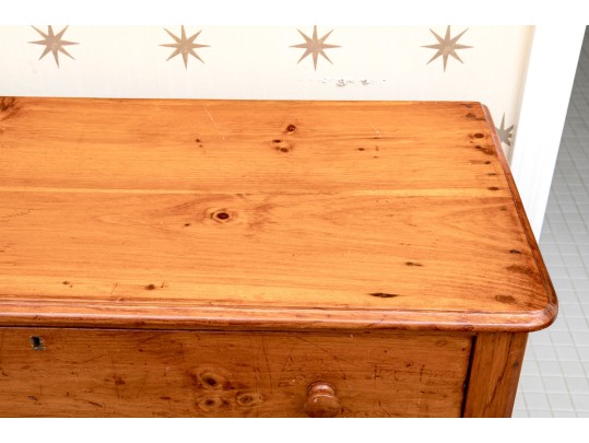 19th C. Country Cottage Pine Chest, Ca. 1850