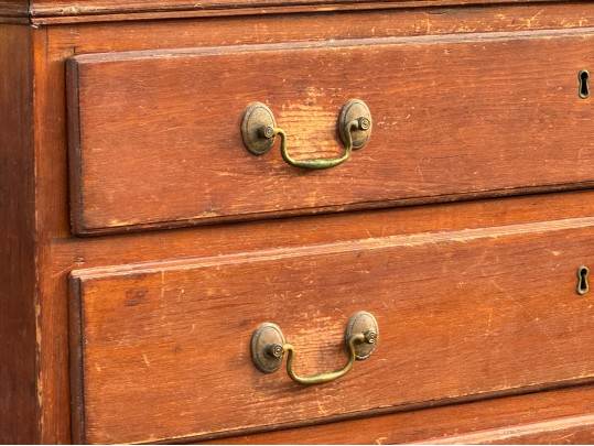 Antique American Cherry Finished Pine Chest, 1790-1820