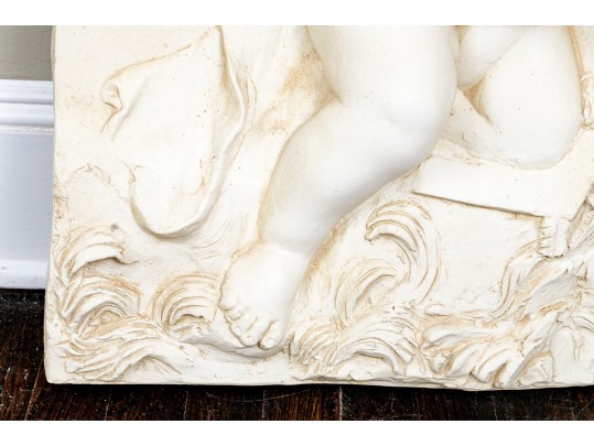 Fiberglass Neoclassical Wall Hanging, Four Cherubs