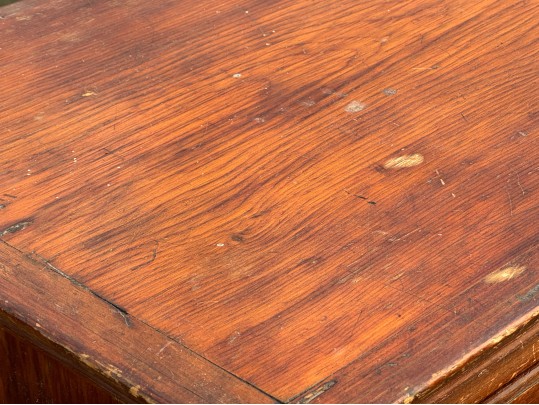 Antique American Cherry Finished Pine Chest, 1790-1820