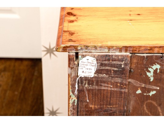 19th C. Country Cottage Pine Chest, Ca. 1850