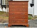 Antique American Cherry Finished Pine Chest, 1790-1820