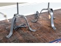 Four Antique American Colonial Style Iron Pole Floor Lamps