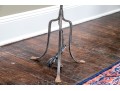 Four Antique American Colonial Style Iron Pole Floor Lamps