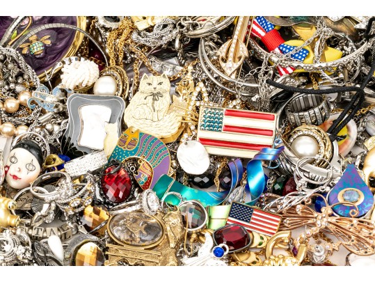 Large Collection Of Assorted Costume Jewelry Pieces