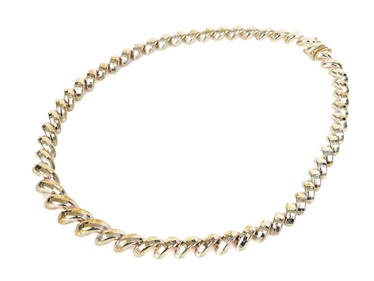 Sterling Silver Striking Graduated Faceted 18