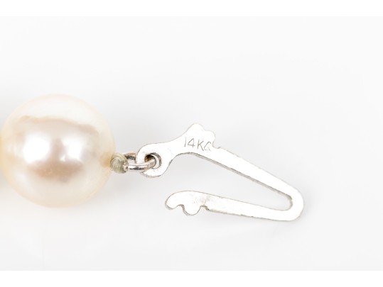 Classic 6.75mm To 7mm Cultured Pearl Strand With 14k Fish Hook Clasp