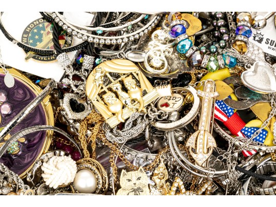 Large Collection Of Assorted Costume Jewelry Pieces