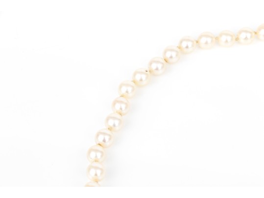 Classic 6.75mm To 7mm Cultured Pearl Strand With 14k Fish Hook Clasp