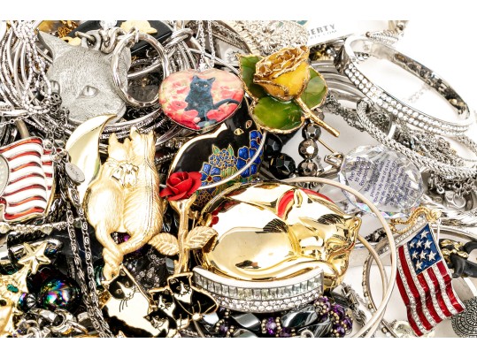 Large Collection Of Assorted Costume Jewelry Pieces
