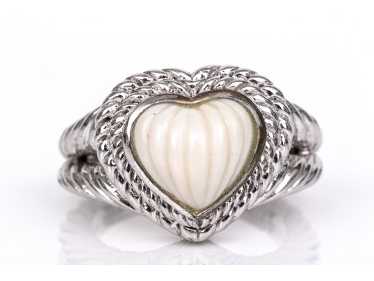Judith Ripka Sterling Silver Collection Of Heart Motif Jewelry Pieces