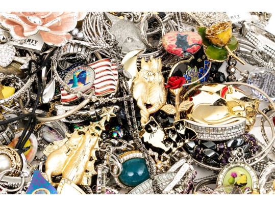 Large Collection Of Assorted Costume Jewelry Pieces