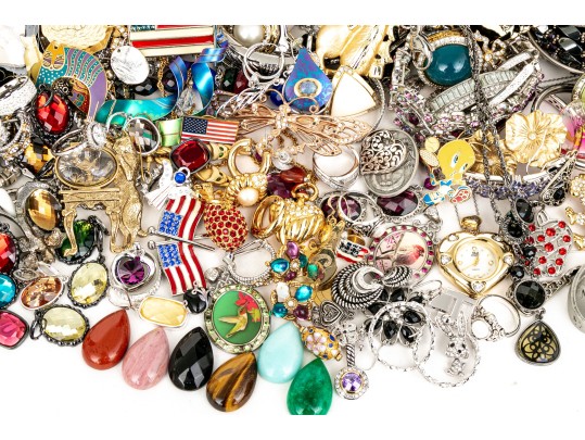 Large Collection Of Assorted Costume Jewelry Pieces