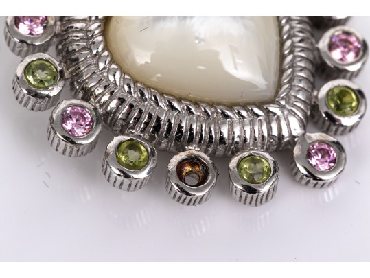 Judith Ripka Sterling Silver Collection Of Heart Motif Jewelry Pieces