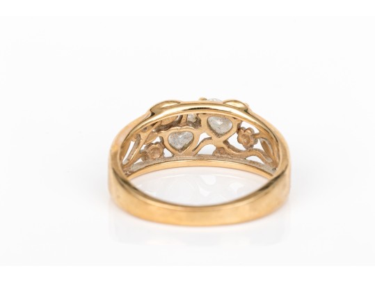14k Gold Collection Of Five Assorted Rings, Sizes 6- To 7