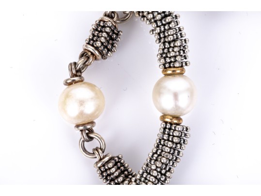 Michael Dawkins Sterling Silver Fun Complementary Pair Of Stacked Rondelle Motif Bracelets