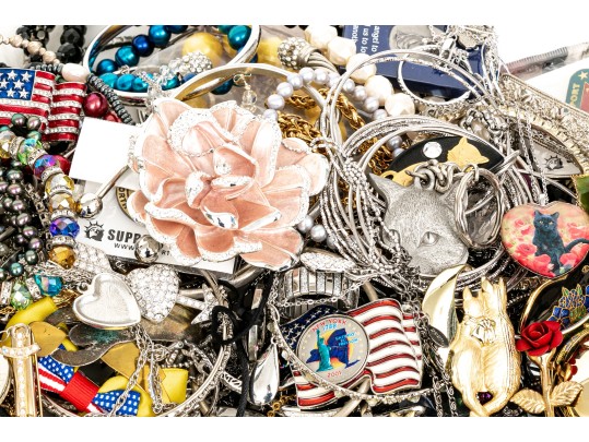 Large Collection Of Assorted Costume Jewelry Pieces