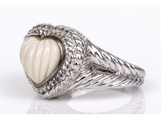 Judith Ripka Sterling Silver Collection Of Heart Motif Jewelry Pieces