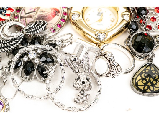 Large Collection Of Assorted Costume Jewelry Pieces