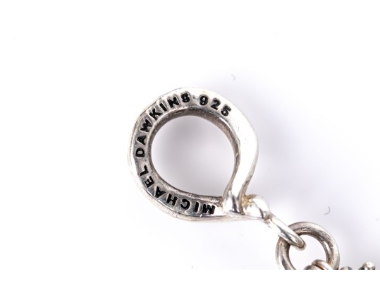 Michael Dawkins Sterling Silver Fun Complementary Pair Of Stacked Rondelle Motif Bracelets