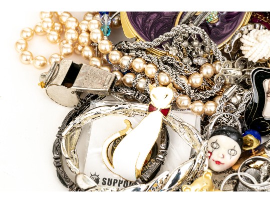 Large Collection Of Assorted Costume Jewelry Pieces