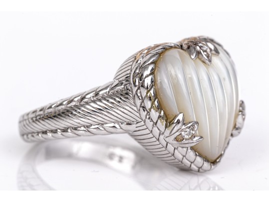 Judith Ripka Sterling Silver Collection Of Heart Motif Jewelry Pieces