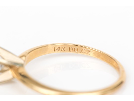 14k Gold Collection Of Five Assorted Rings, Sizes 6- To 7