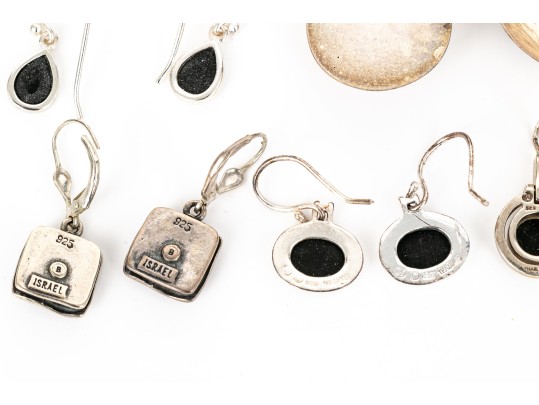 Eight Pairs Of Sterling Silver Earrings