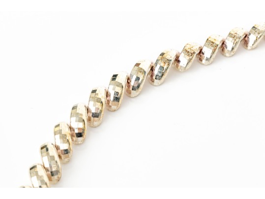 Sterling Silver Striking Graduated Faceted 18