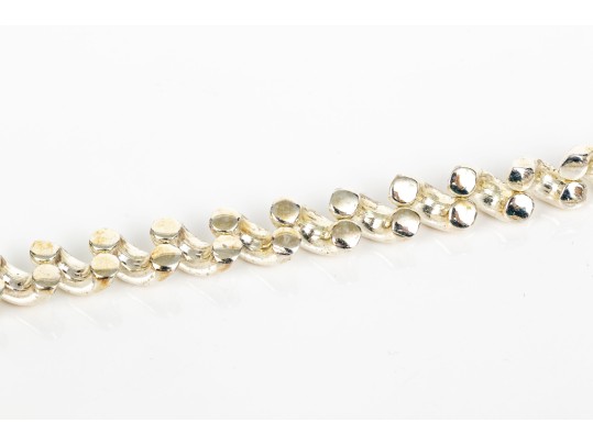 Sterling Silver Striking Graduated Faceted 18