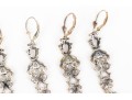 Six Pairs Of Sterling Silver Dangle Earrings