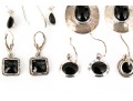 Eight Pairs Of Sterling Silver Earrings