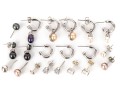 Collection Of Assorted Sterling Earrings, Including Cultured Freshwater Pearls Styles