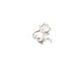 Sterling Silver Fun Diamond Set Sitting Cat Silhouette Pendant, App. 0.12 TCW